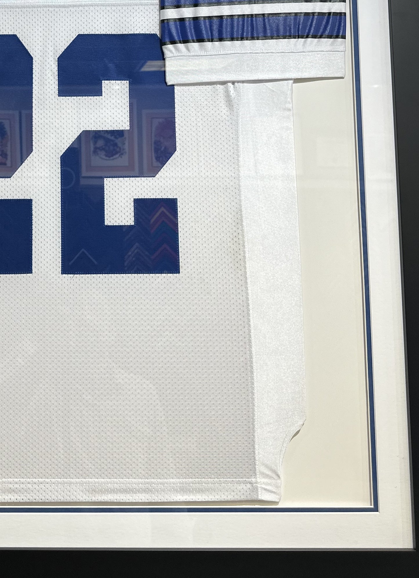 Emmitt Smith Autographed and Framed Blue Cowboys Jersey