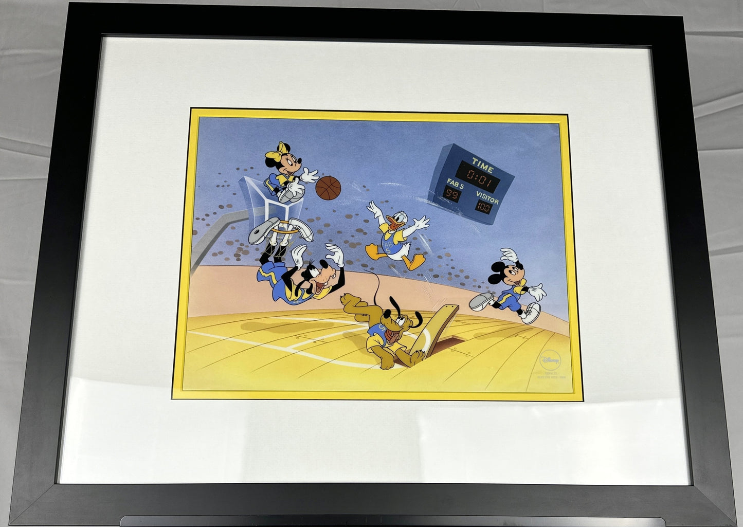 "Slam Dunk With The Fab Five" Disney Limited Edition Sericel.
